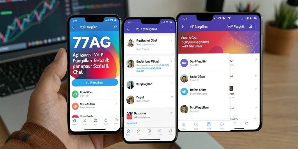 Antarmuka pengguna 77AG dengan fitur VoIP Panggilan yang menarik.