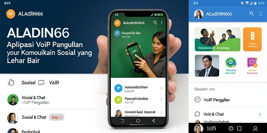 Tampilan antarmuka utama ALADIN66 dengan berbagai fungsi VoIP Panggilan.