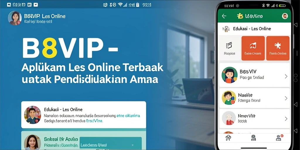 Tampilan antarmuka B8VIP yang user-friendly untuk Les Online.