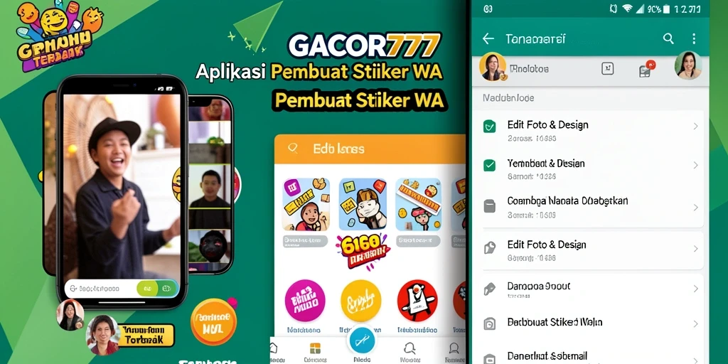 Tampilan antarmuka GACOR777 untuk pembuat stiker WA yang intuitif.
