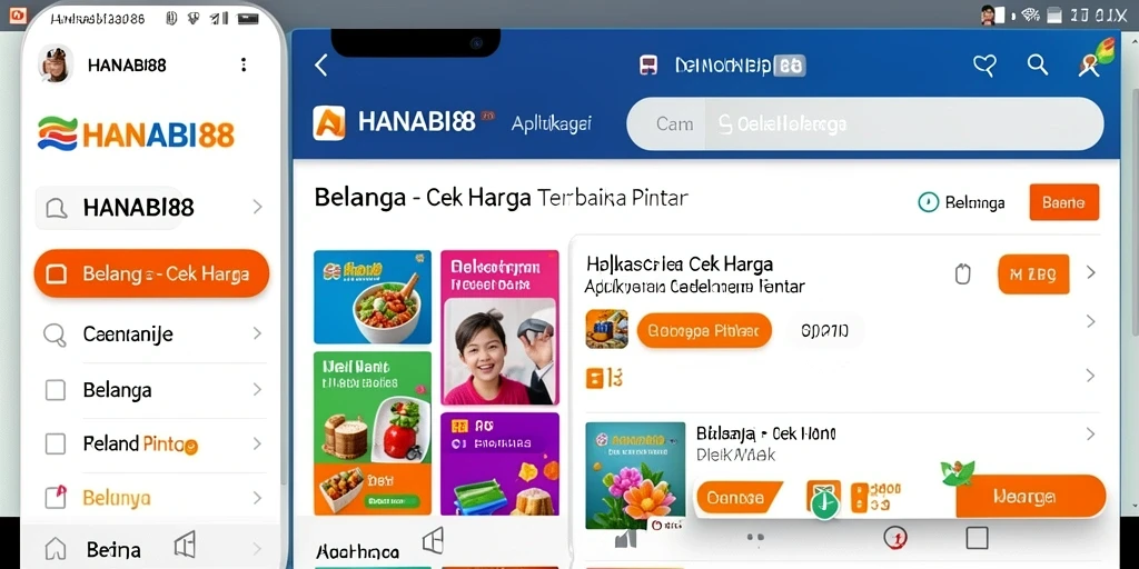 Tampilan aplikasi HANABI88 dengan fitur Cek Harga yang intuitif.
