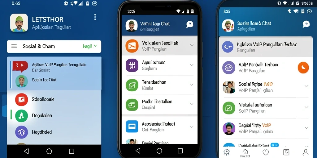 Antarmuka LETSTHOR saat melakukan VoIP Panggilan yang jelas dan sederhana.