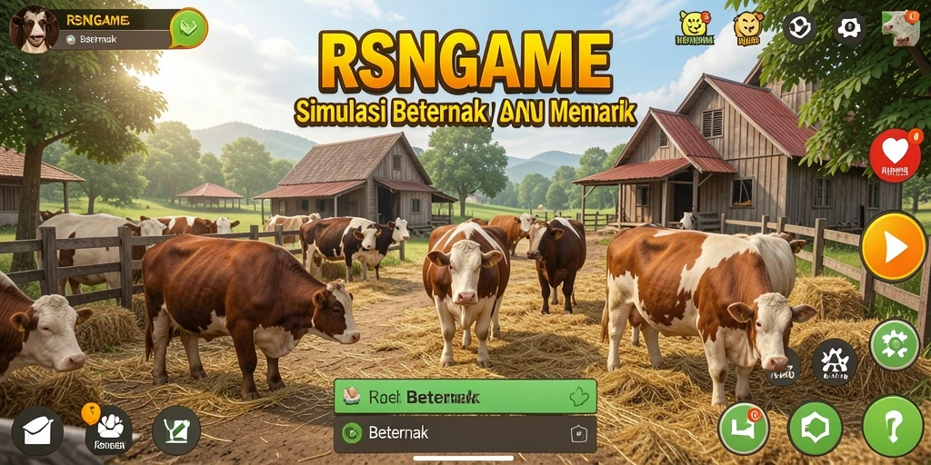 Tampilan antarmuka permainan RSNGAME yang menarik dan interaktif.