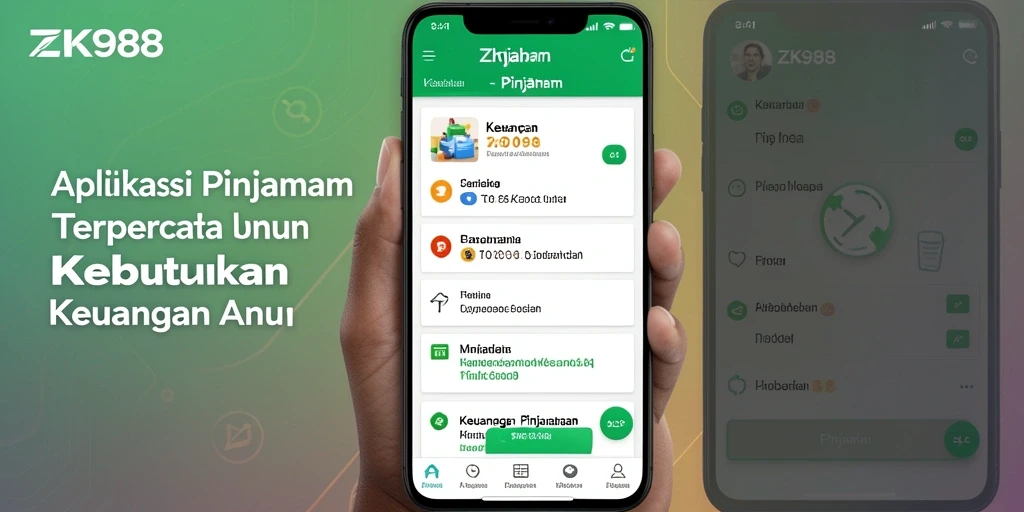 Antarmuka aplikasi ZK988 yang sederhana dan informatif.