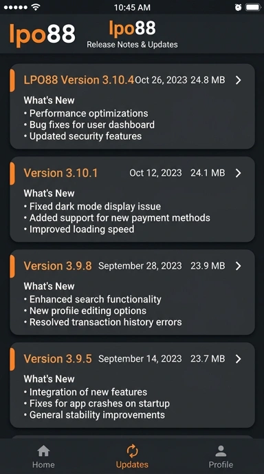 Riwayat Versi lpo88 untuk Pengguna Android